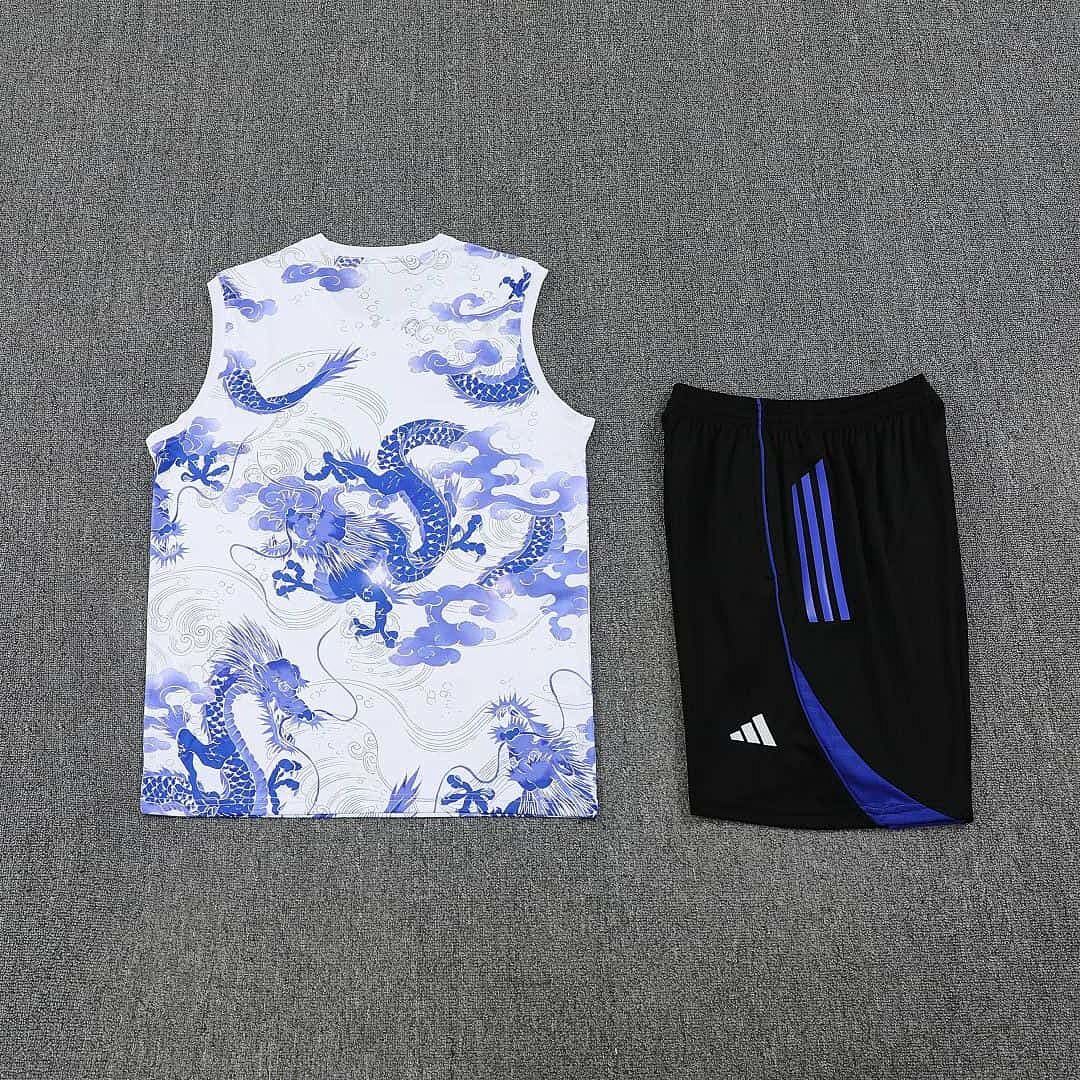 25-26 Real Madrid Blue Dragon Training Kits Football Vest Suits 5