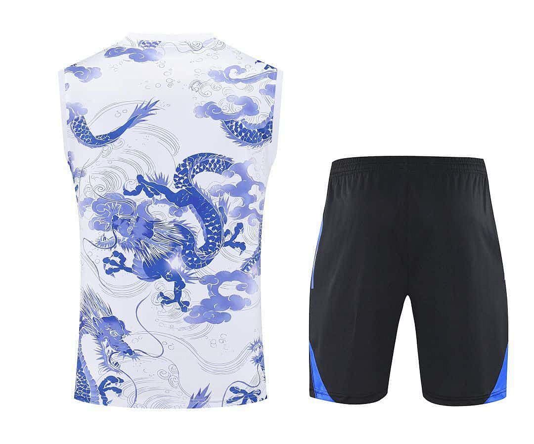 25-26 Real Madrid Blue Dragon Training Kits Football Vest Suits 6