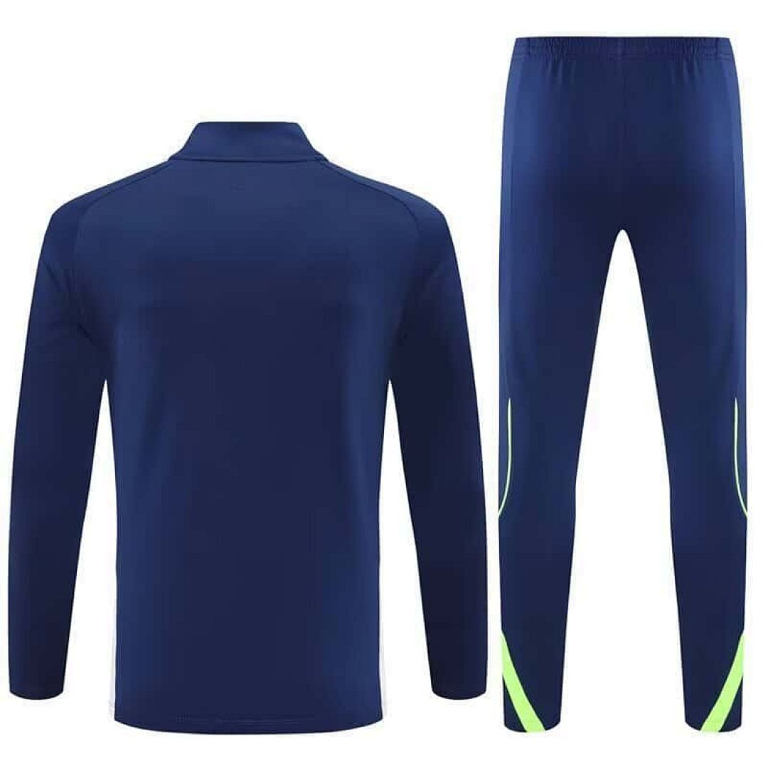 25-26 Real Madrid Navy Training Kits Long Half-Zip Football Tracksuits 2