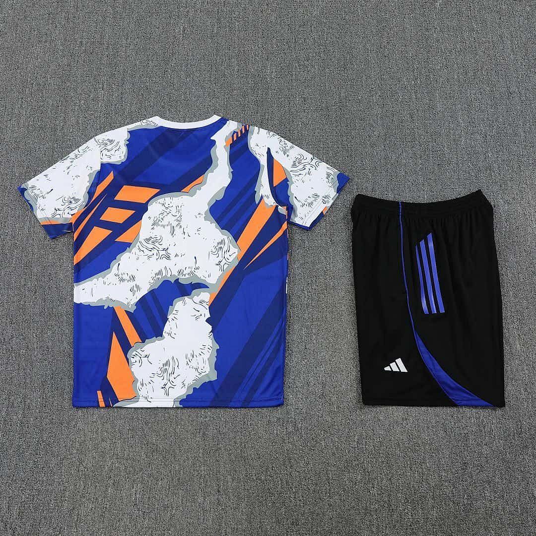 25-26 Real Madrid Pre-Match Blue&amp;White Training Kits Football Tracksuits 2