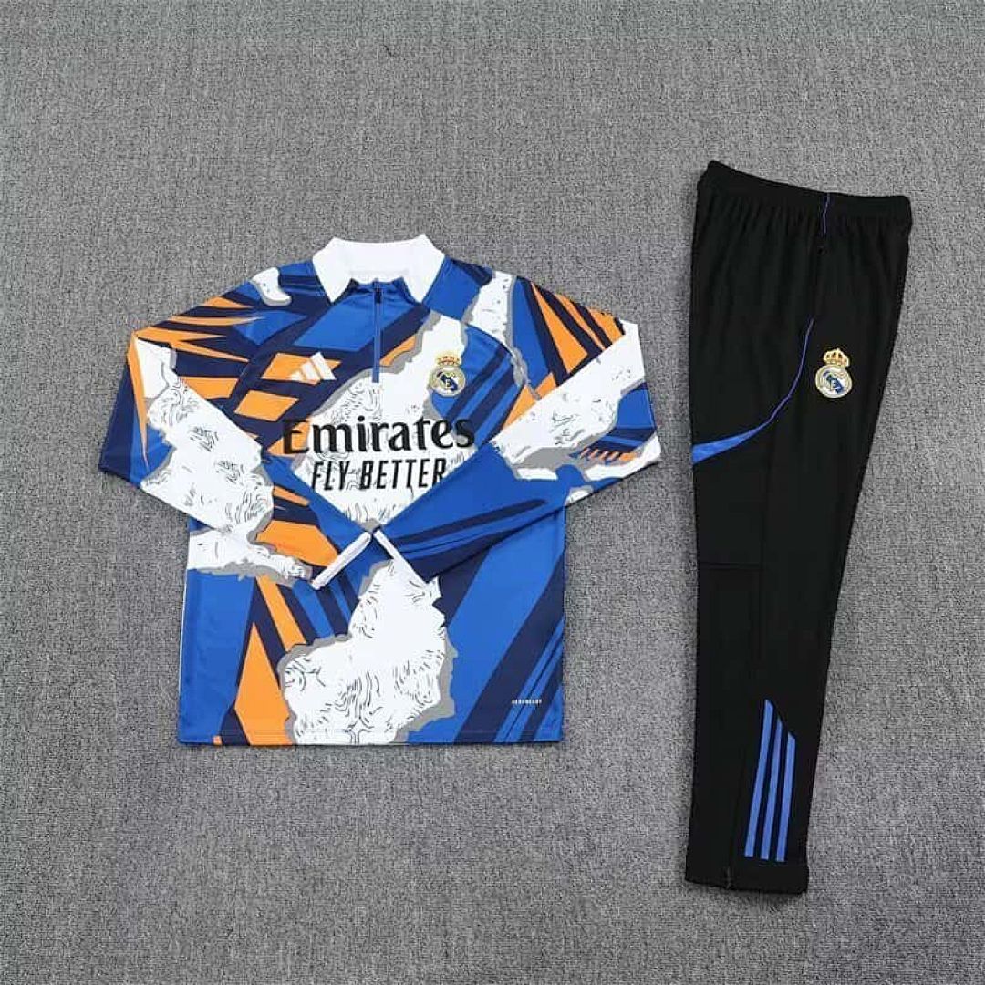 25-26 Real Madrid Pre-Match Training Kits Long Tracksuits Cheap Football Jersey Wholesale Yupoo 3