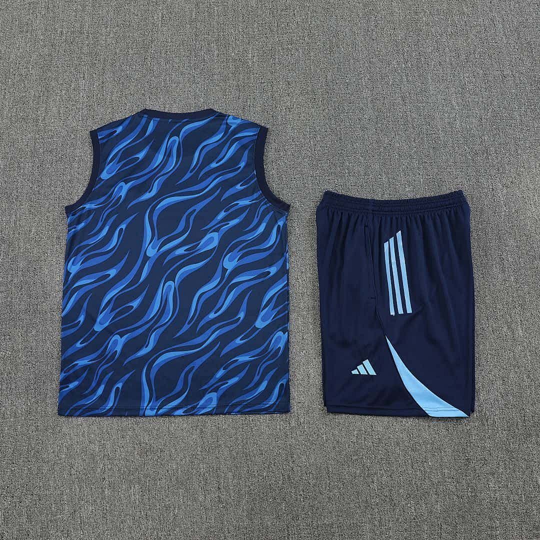 25-26 Real Madrid Training Kits Blue Football Vest Suits Cheap Football Jersey Wholesale Yupoo 2