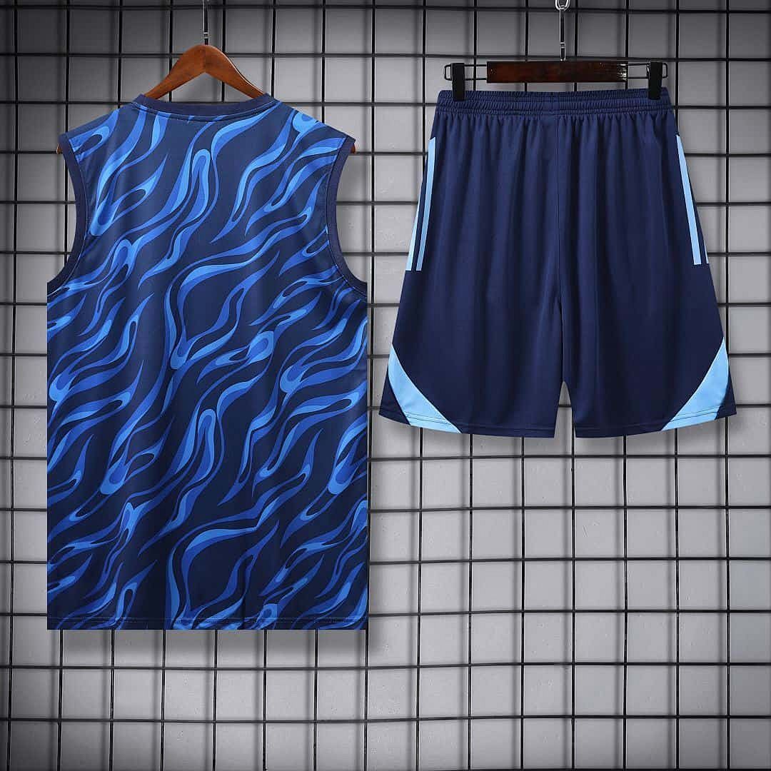 25-26 Real Madrid Training Kits Blue Football Vest Suits Cheap Football Jersey Wholesale Yupoo 5