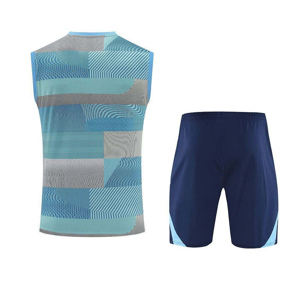25-26 Real Madrid Training Kits Light Blue Vest Suits Cheap Football Jersey Wholesale Yupoo 2