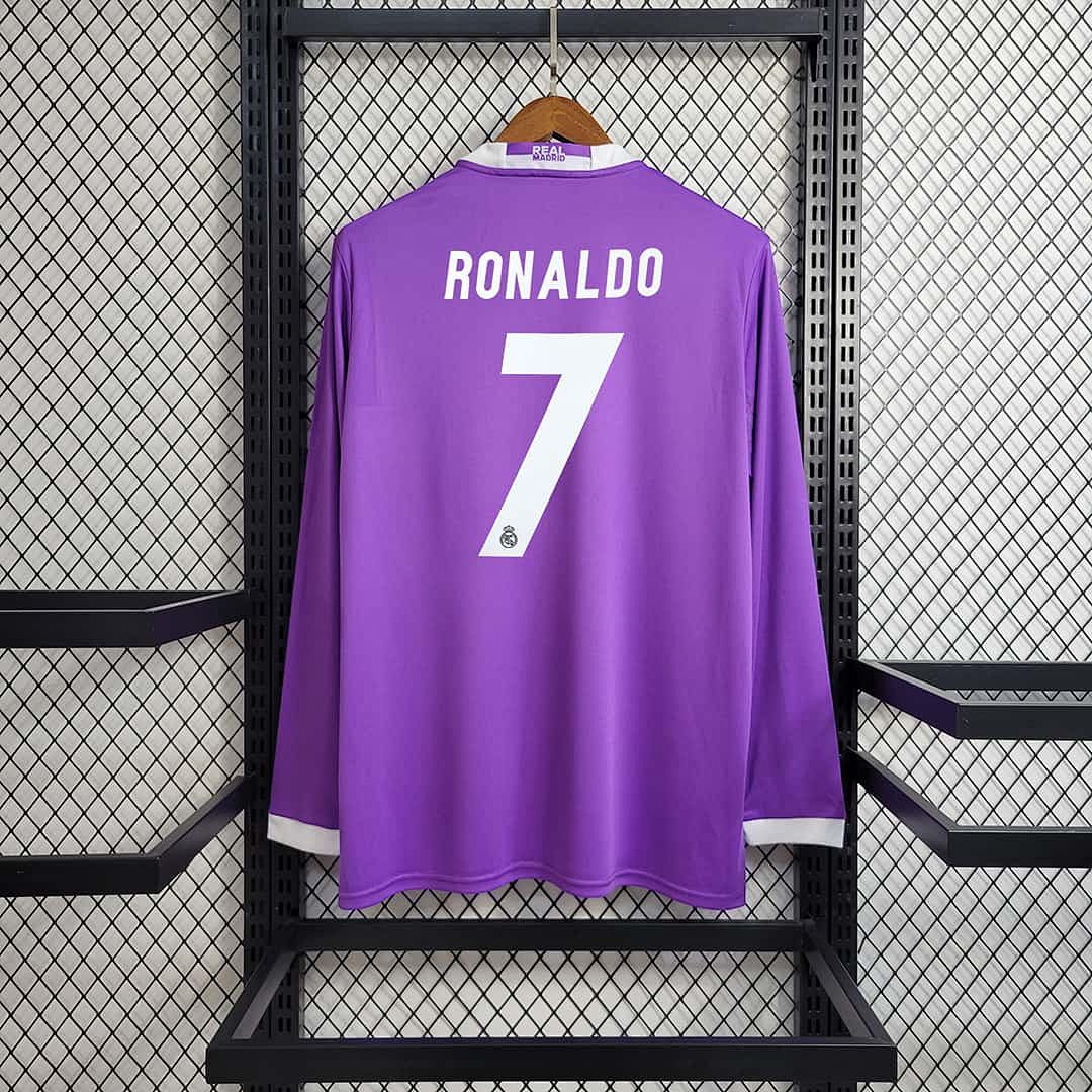 16-17 Real Madrid away purple long sleeve 5