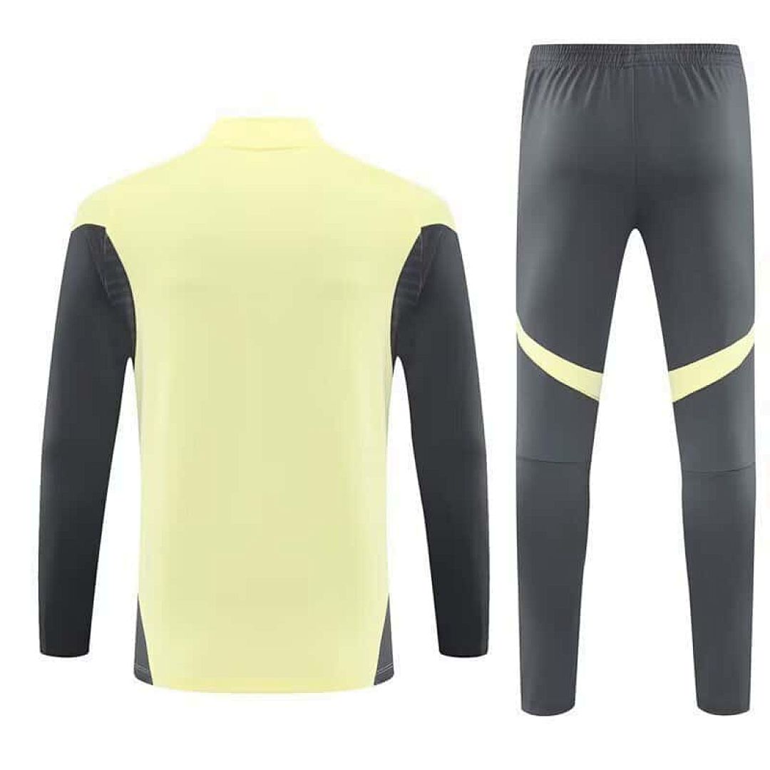 25-26 Real Madrid Yellow&amp;Grey Training Kits Long Tracksuits Cheap Football Jersey Wholesale Yupoo 2