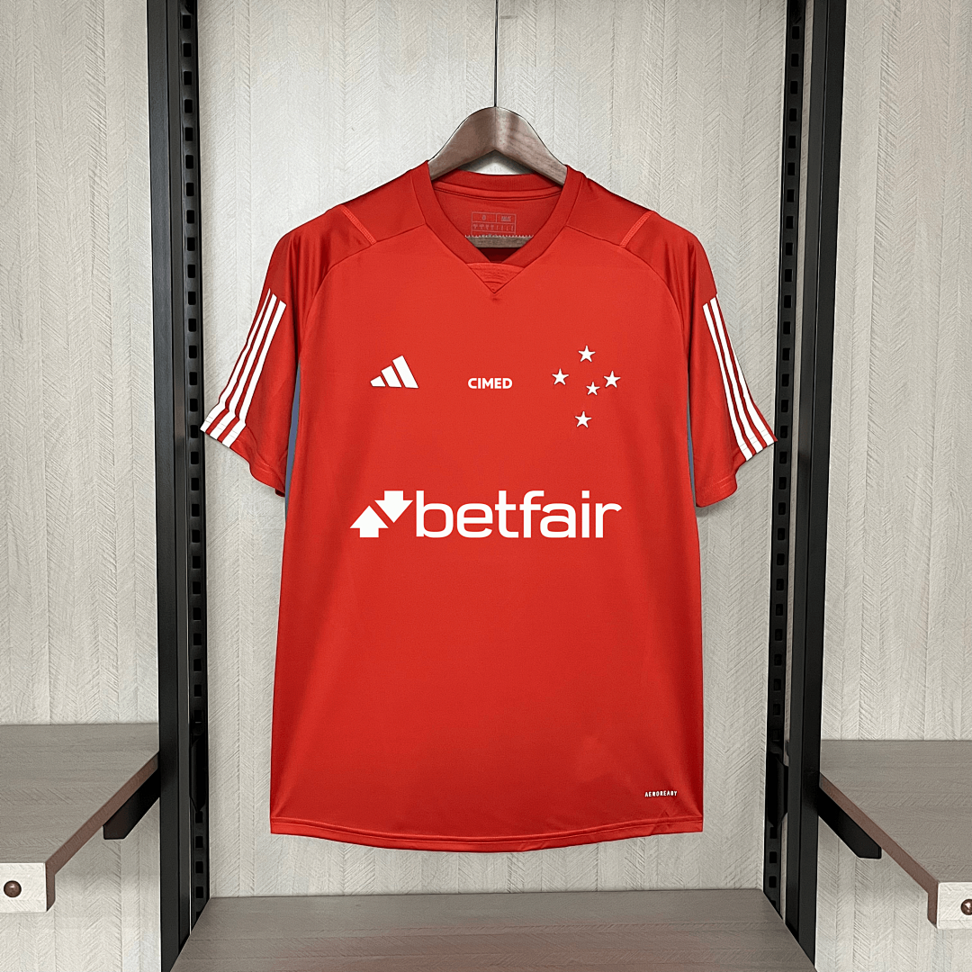 24_25 Cruzeiro Training Wear Red All sponsors S-4XL 2