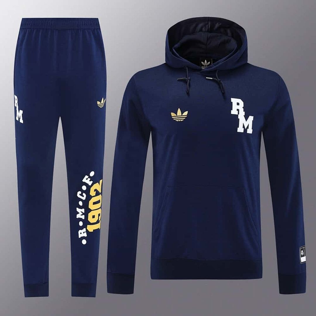 25-26 Real Madrid Hoodie Training Kits Tracksuits Jacket Cheap Football Jersey Wholesale Yupoo 19