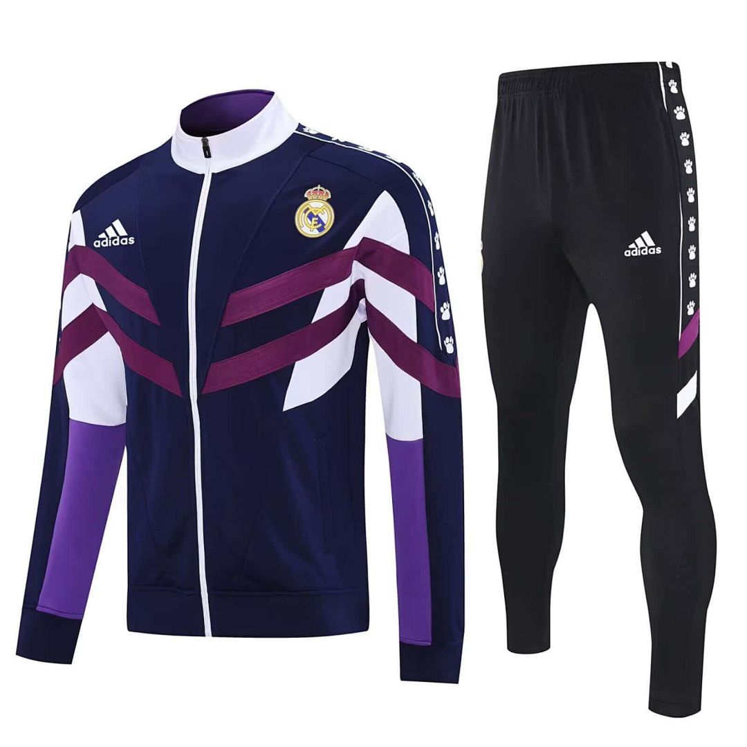 97-98 Retro Real Madrid Training Kits Tracksuits Jacket Cheap Football Jersey Wholesale Yupoo