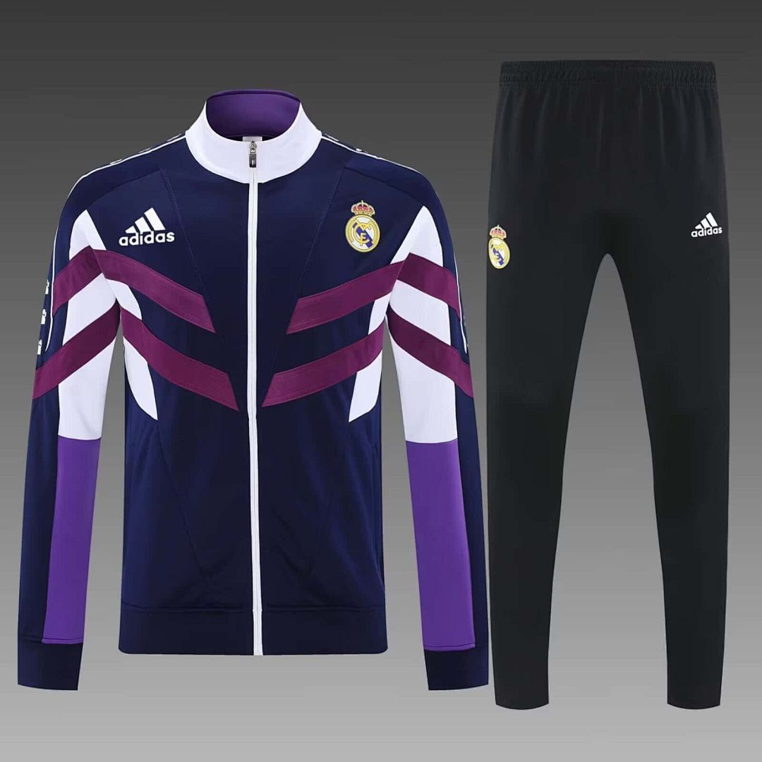 97-98 Retro Real Madrid Training Kits Tracksuits Jacket Cheap Football Jersey Wholesale Yupoo 2