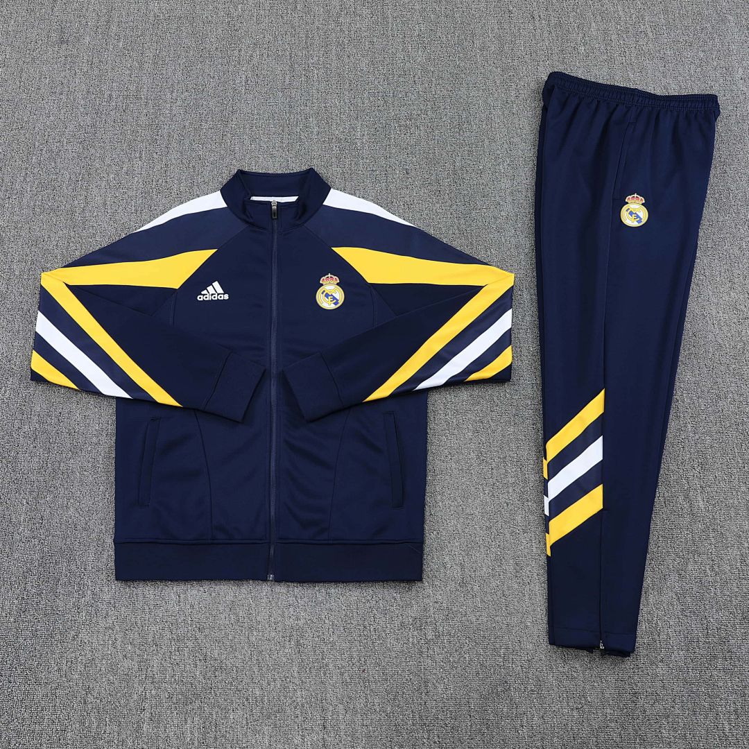 98-99 Retro Real Madrid Training Kits Tracksuits Jacket Cheap Football Jersey Wholesale Yupoo 3