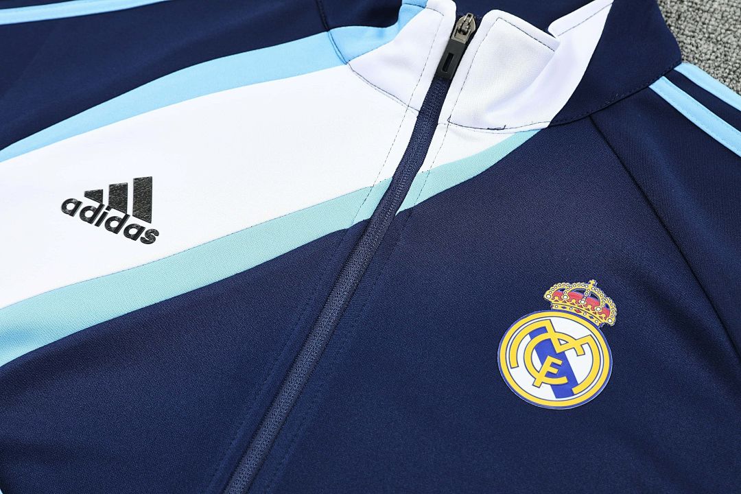 25-26 Retro Real Madrid Training Kits Tracksuits Jacket Cheap Football Jersey Wholesale Yupoo 3