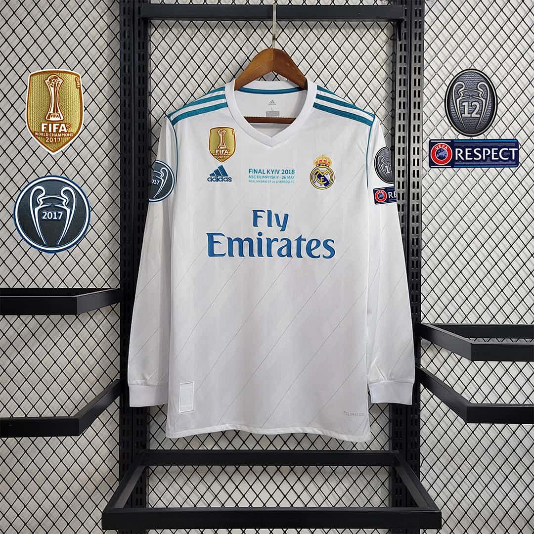 17-18 Real Madrid local manga larga