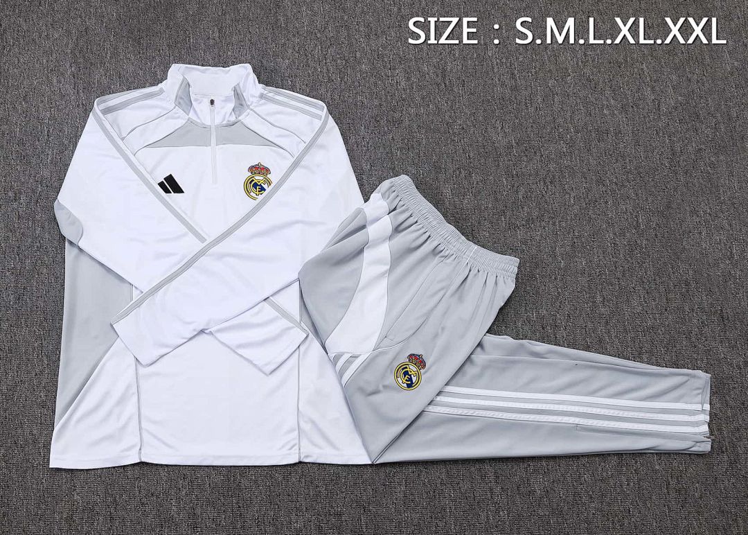 25-26 Real Madrid Training Kits Tracksuits Sweatshirt Cheap Jersey Wholesale Yupoo 2