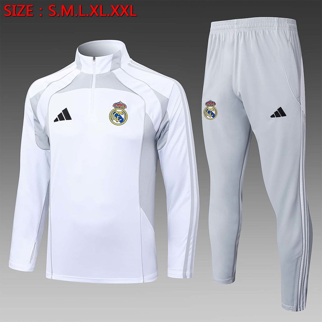 25-26 Real Madrid Training Kits Tracksuits Sweatshirt Cheap Jersey Wholesale Yupoo 35