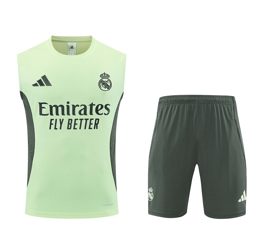 25-26 Real Madrid Sleeveless Training Kits Football Tracksuits Cheap Football Jersey Wholesale Yupoo 6