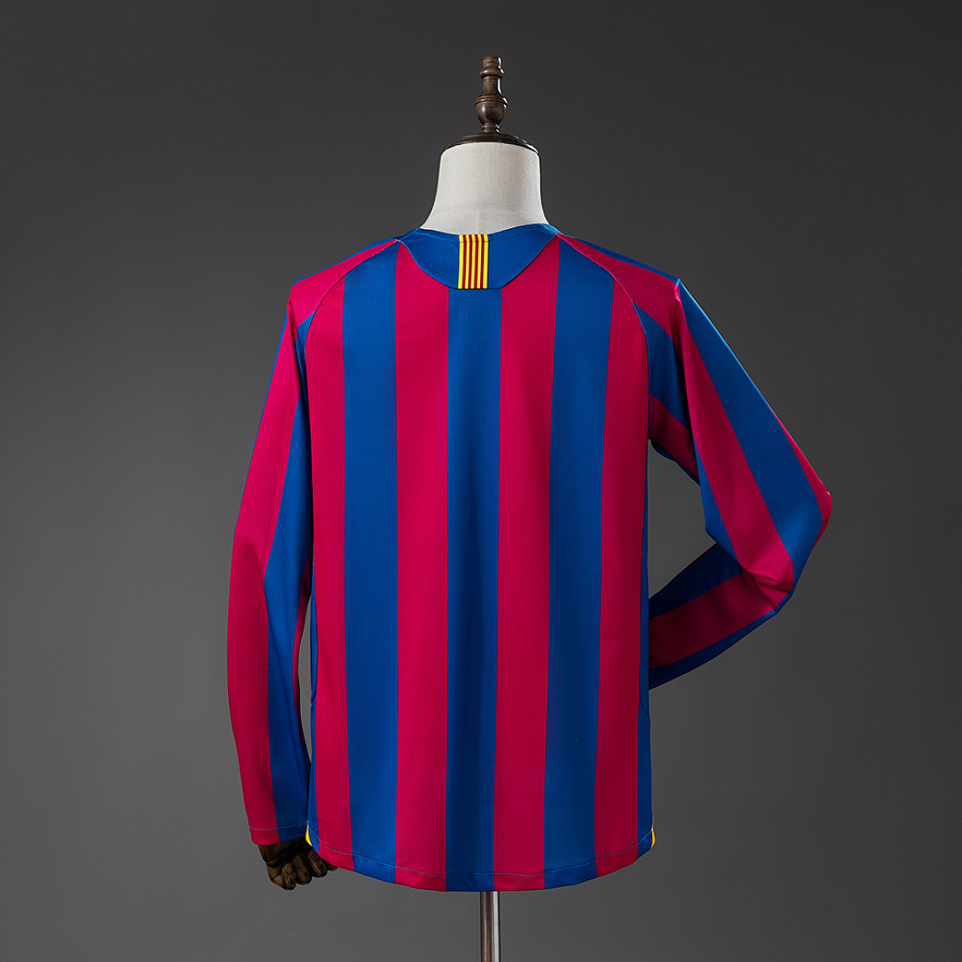 Retro barcelona 05/06 long sleeve home S-XXL 2