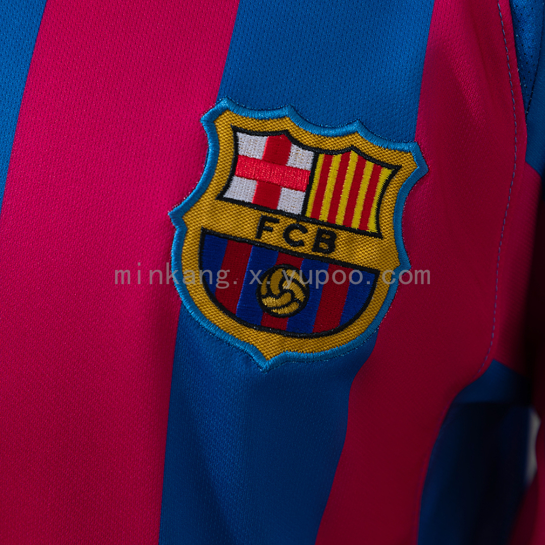 Retro barcelona 05/06 long sleeve home S-XXL 5