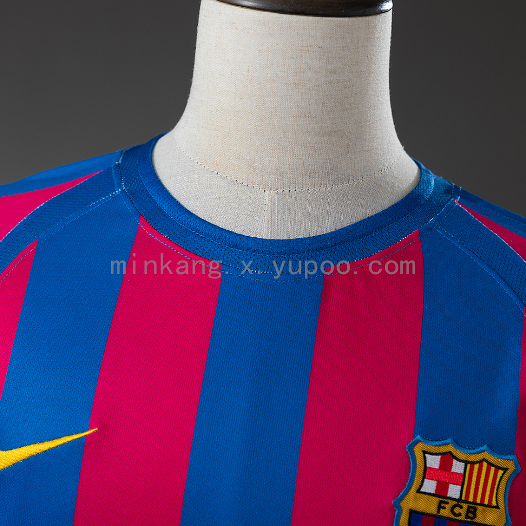 Retro barcelona 05/06 long sleeve home S-XXL 6