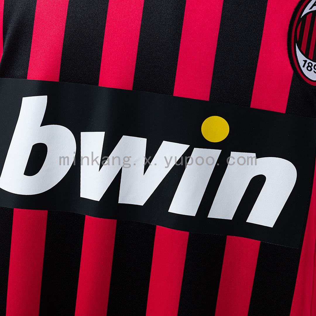 Retro Long Sleeve AC Milan 07/08 Home S-XXL 5