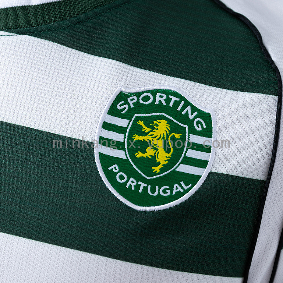 Retro Long Sleeve Sporting Lisbon 01/03 Home S-XXL 5