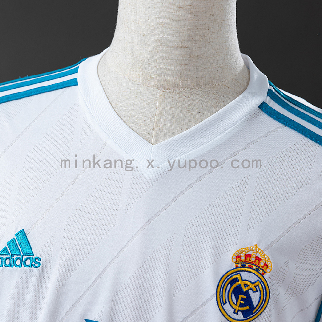 Retro Long Sleeve Real Madrid 17/18 Home S-XXL 6