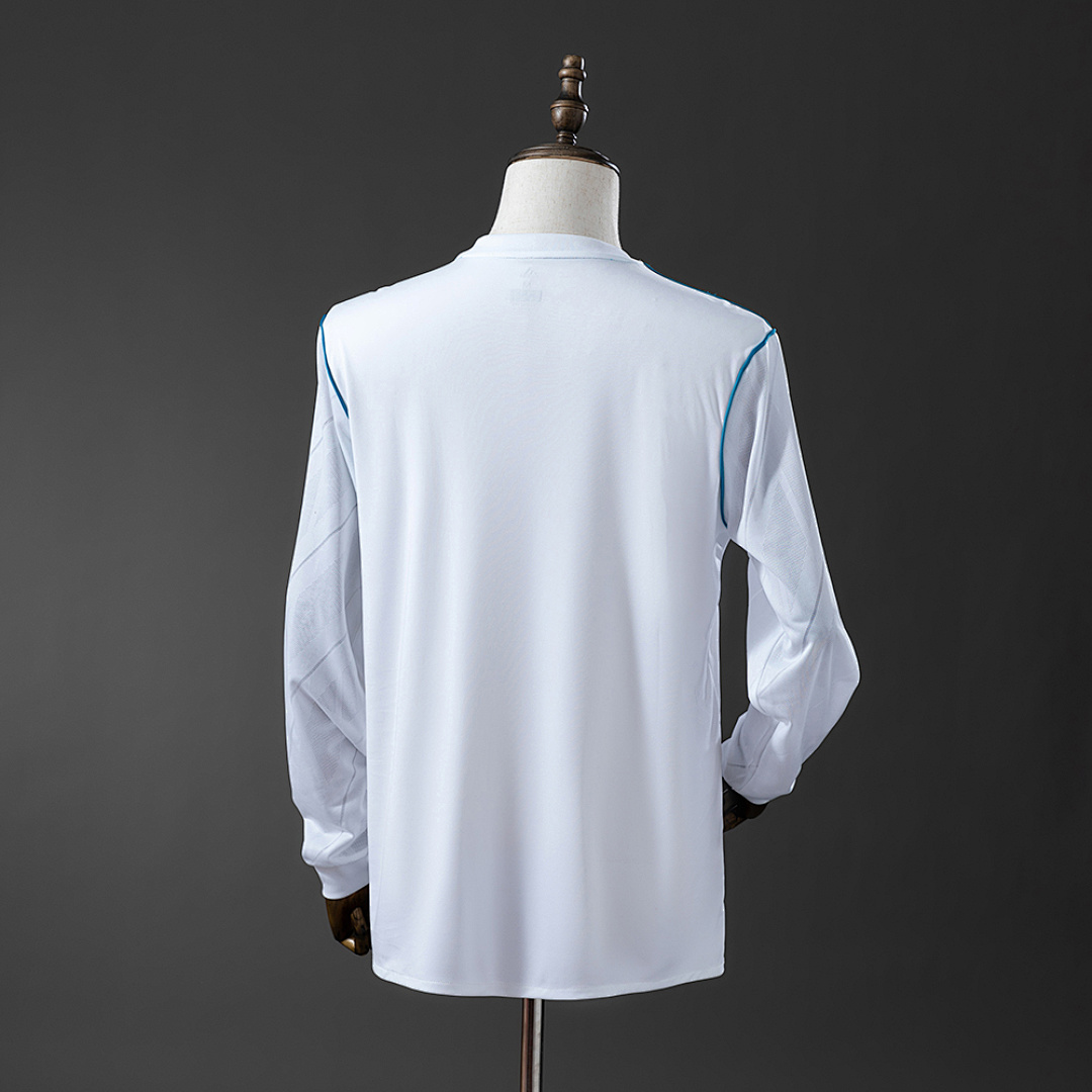 Retro Long Sleeve Real Madrid 17/18 Home S-XXL 7