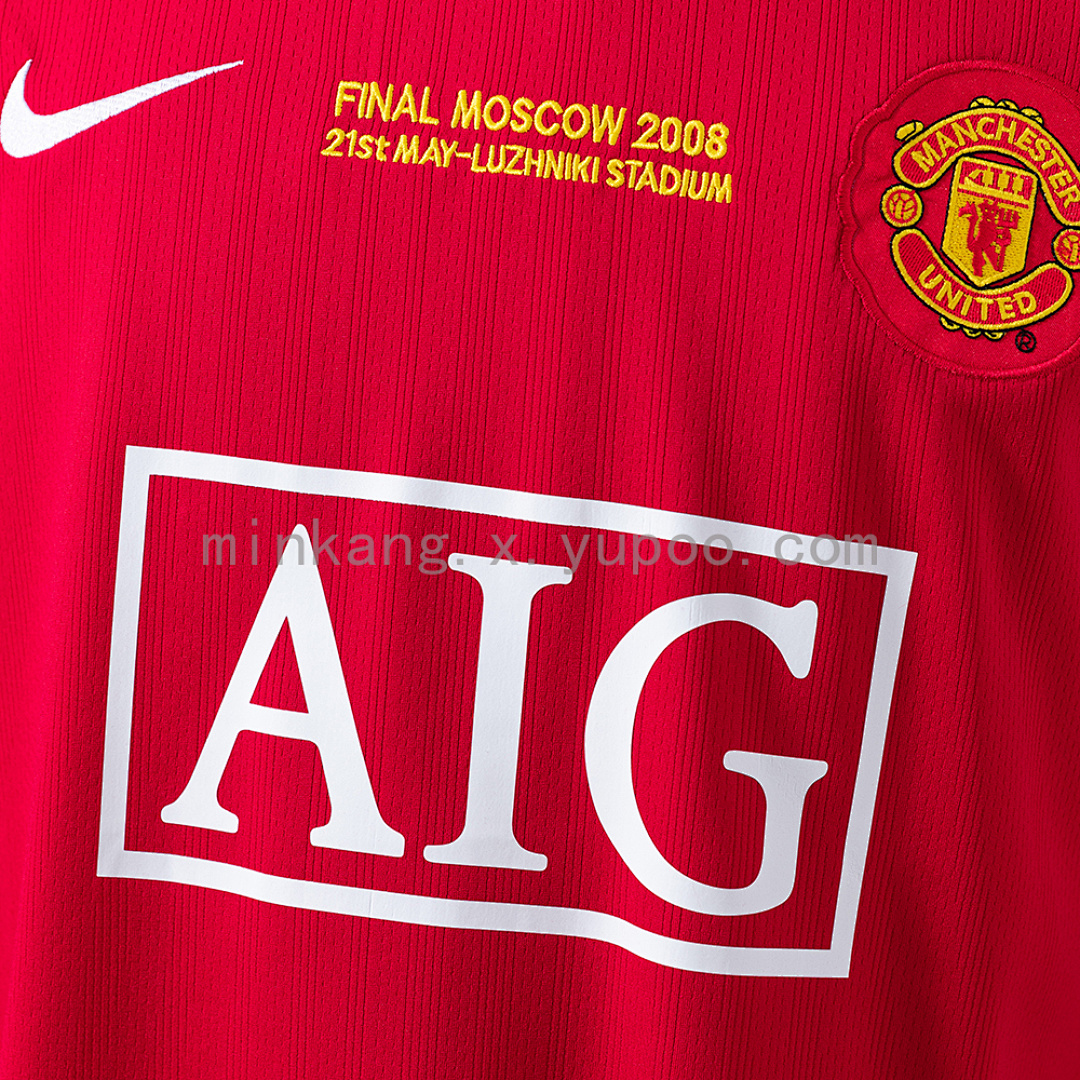 Retro long sleeve M-U 07/08 Champions League version home S-XXL 5