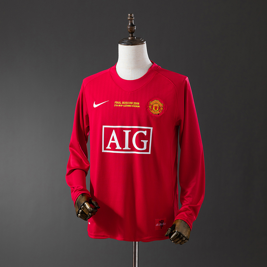Retro long sleeve M-U 07/08 Champions League version home S-XXL 2
