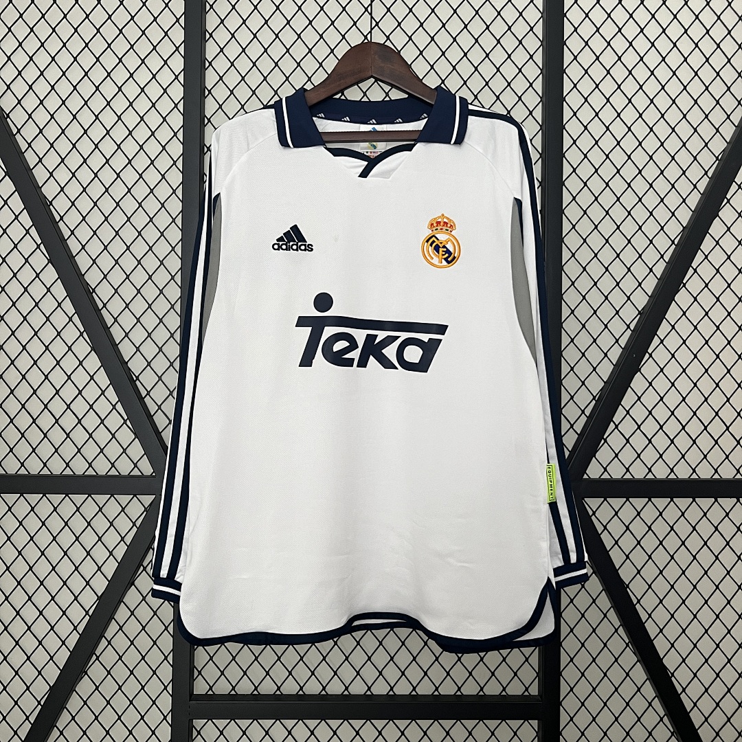 Retro long sleeve Real Madrid 00/01 Home S-XXL