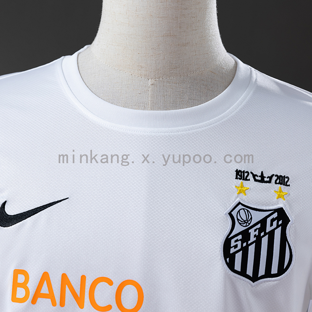 Retro Long Sleeve Santos 11/12 Home S-XXL 7