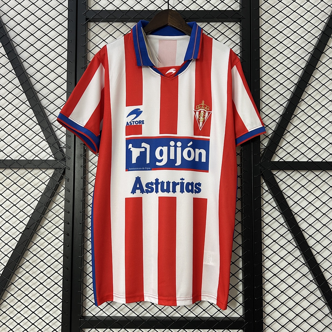 Retro Sporting Gijon 01/02 Home Size S-XXL 4