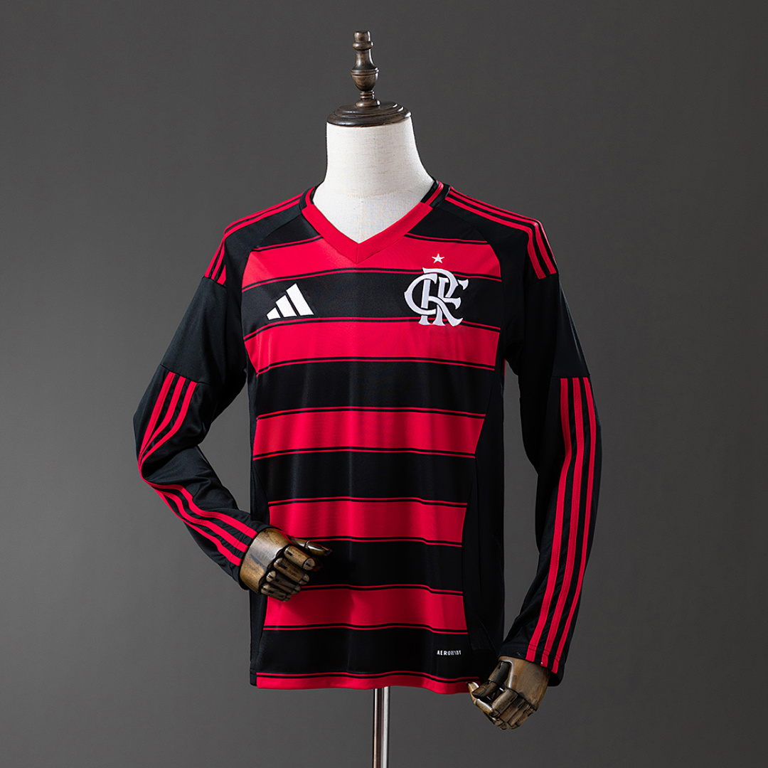 25/26 Long sleeve Flamengo Home S-4XL 8