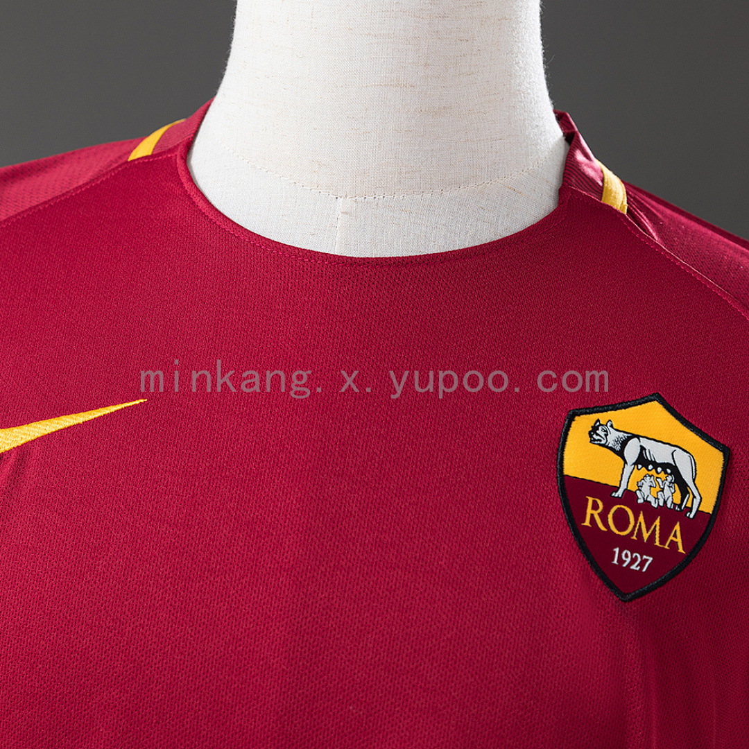 Retro Long Sleeve Roma 17/18 Home S-XXL 7
