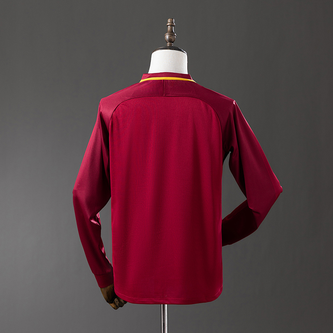 Retro Long Sleeve Roma 17/18 Home S-XXL 8