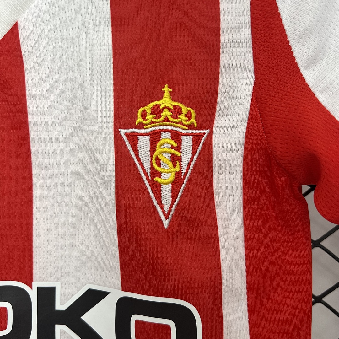25/26 Kids Sporting Gijon Home Size: 16-28 12