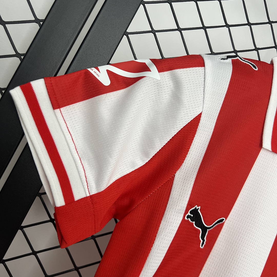 25/26 Kids Sporting Gijon Home Size: 16-28 3