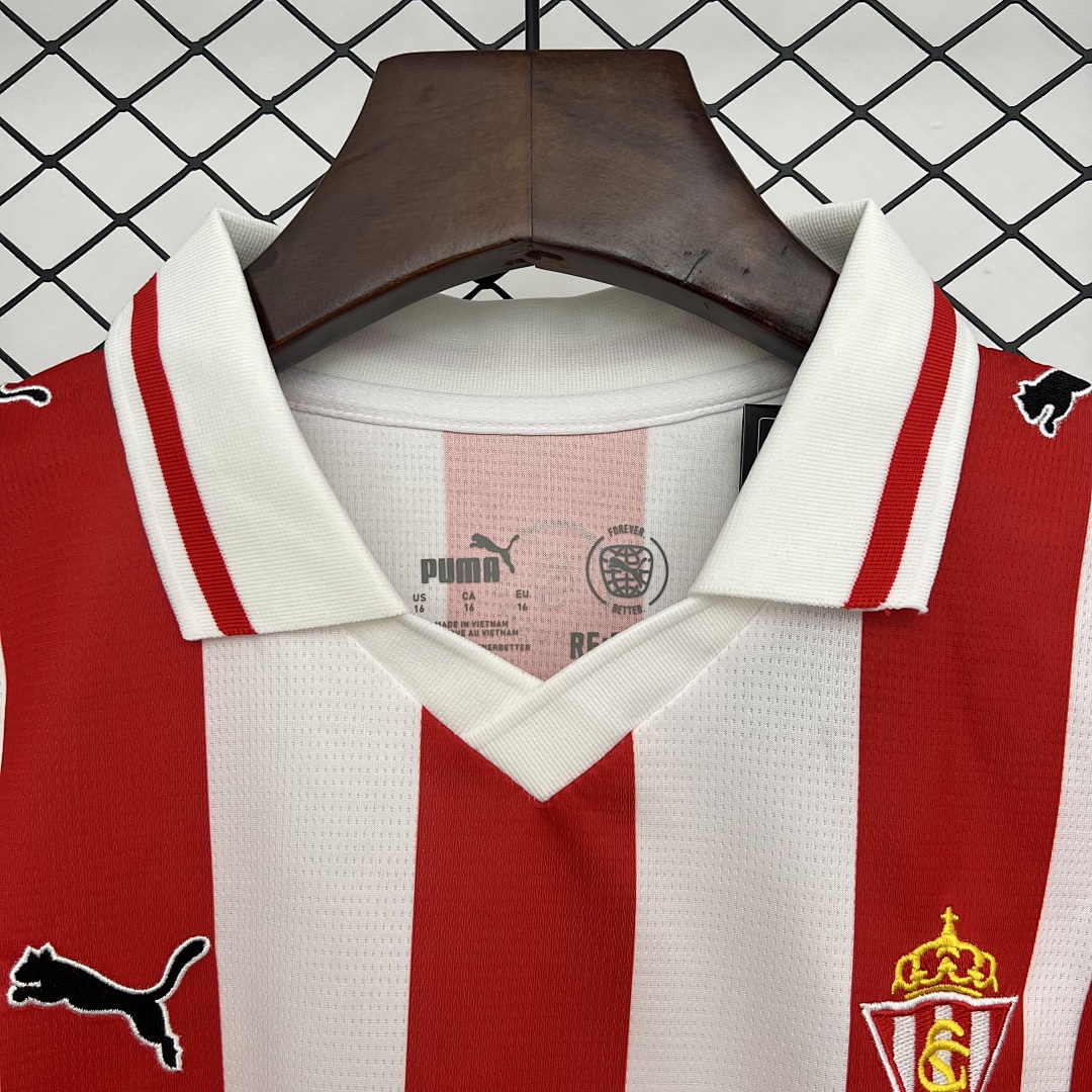25/26 Kids Sporting Gijon Home Size: 16-28 4
