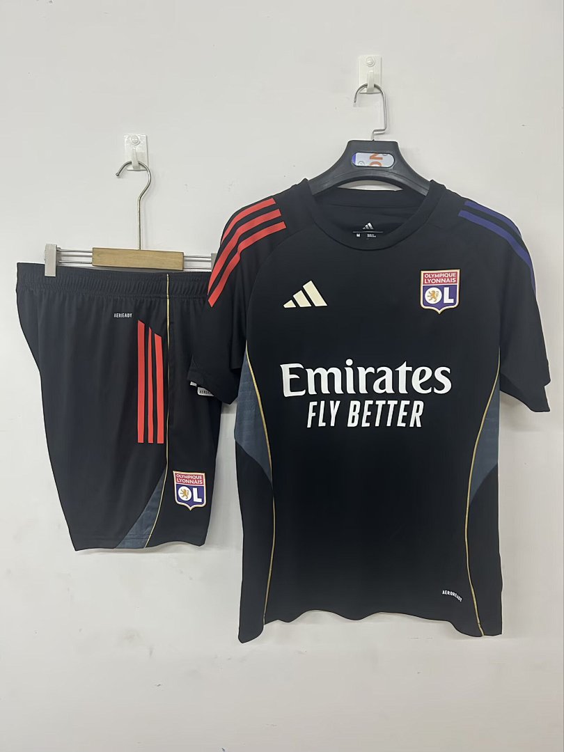 25/26 Olympique lyonnais training jersey black S-3XL 2
