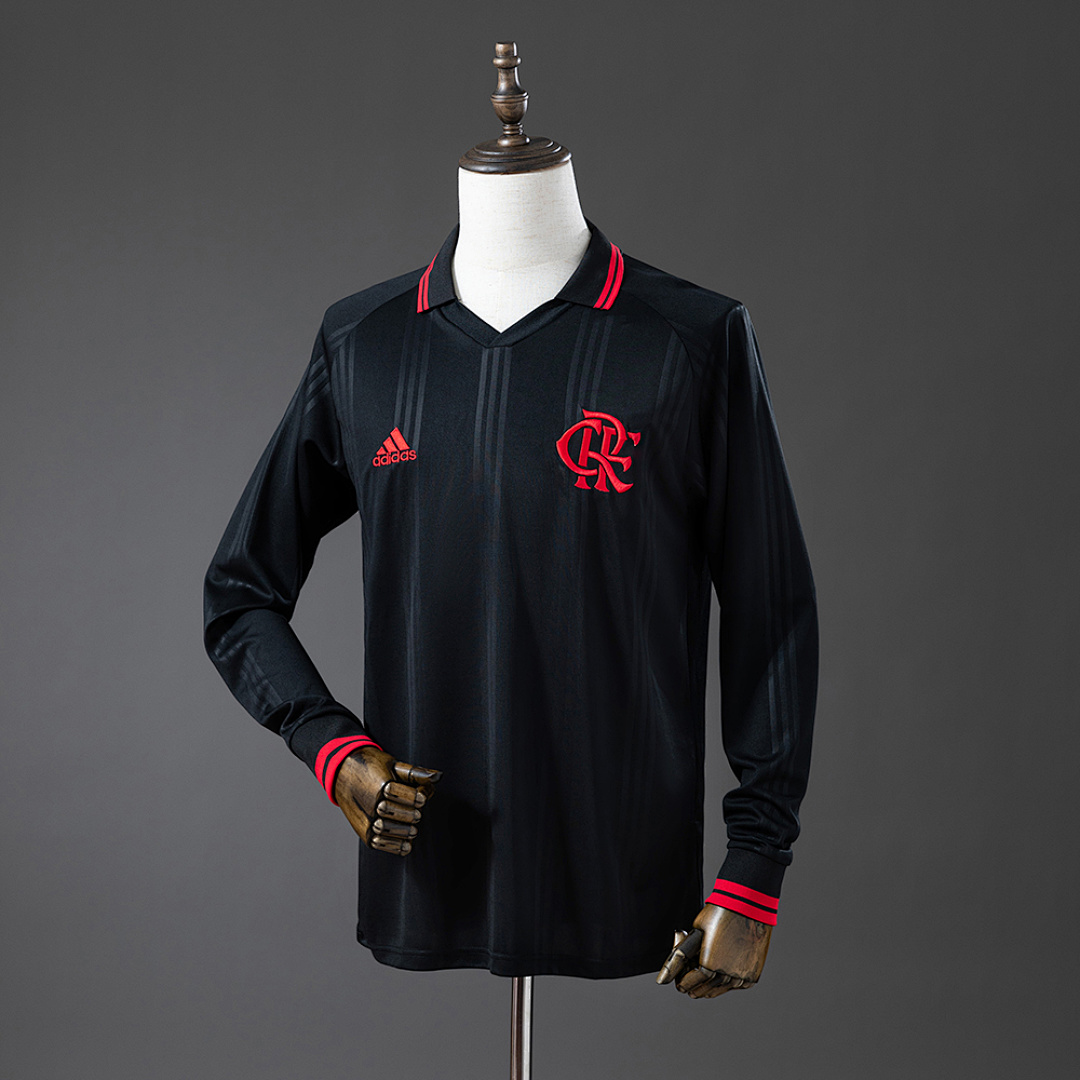 Flamengo 2019/20 Black Classic Edition Long Sleeve Retro Jersey S-XXL 7