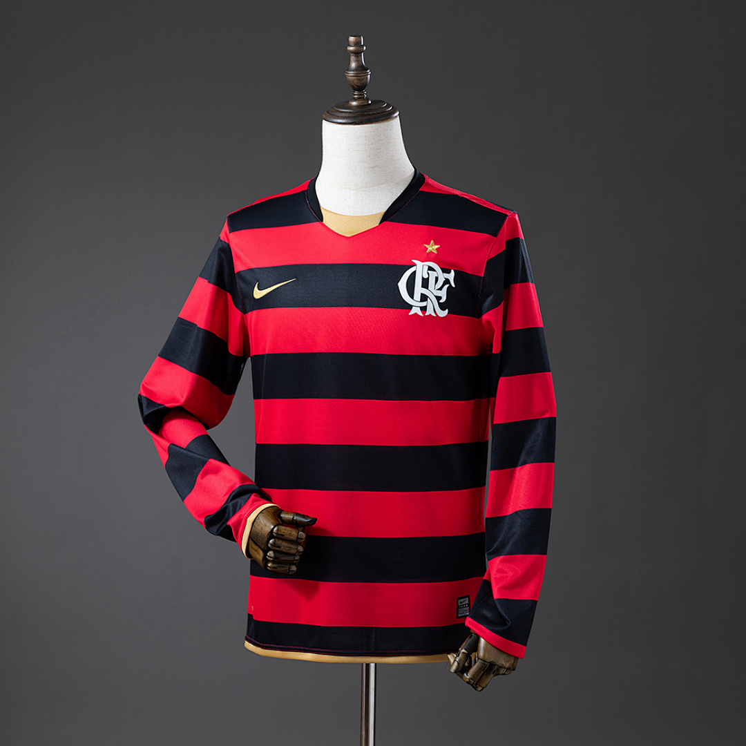 Flamengo 08/09 Home Long Sleeve Retro Jersey S-XXL 8