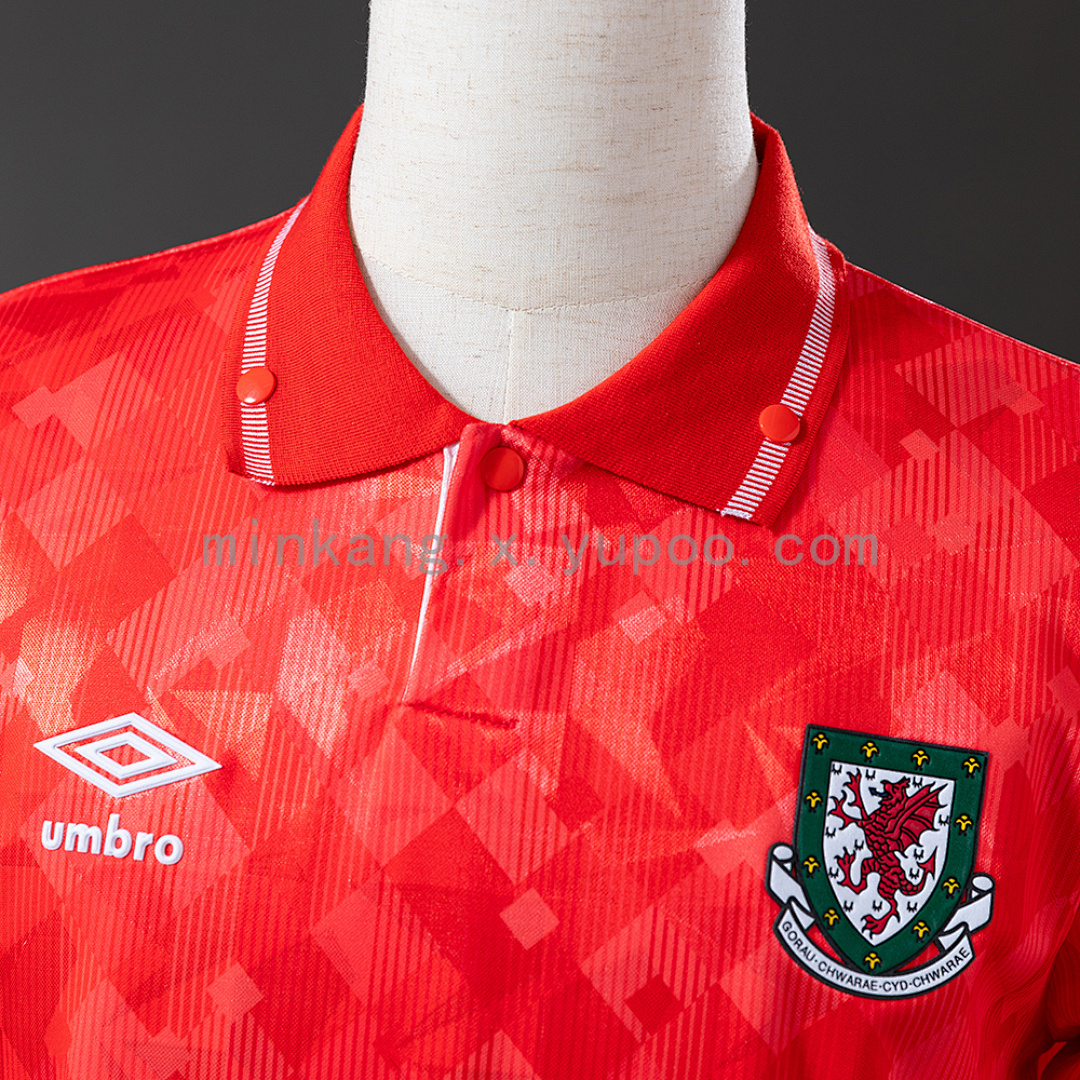 Wales 1990/92 Home Retro Jersey S-XXL 6