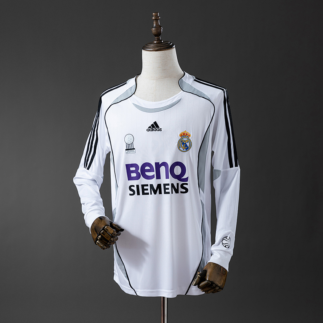 Real Madrid 2006/07 Home Long Sleeve Retro Jersey S-XXL 9