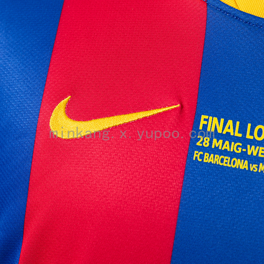 Barcelona 2010/11 Home Champions League Edition Long Sleeve Retro Jersey S-XXL 4