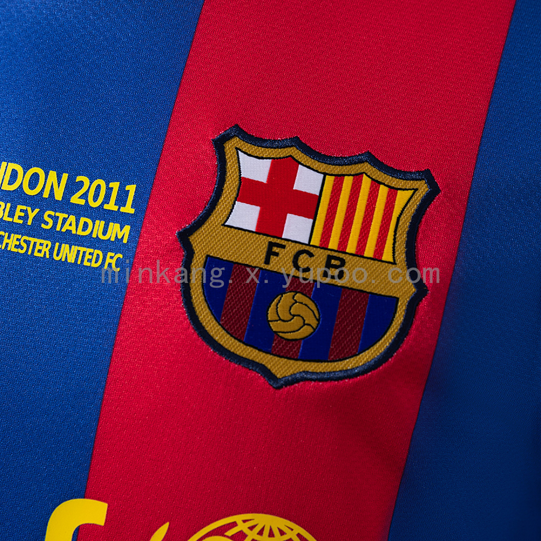 Barcelona 2010/11 Home Champions League Edition Long Sleeve Retro Jersey S-XXL 5