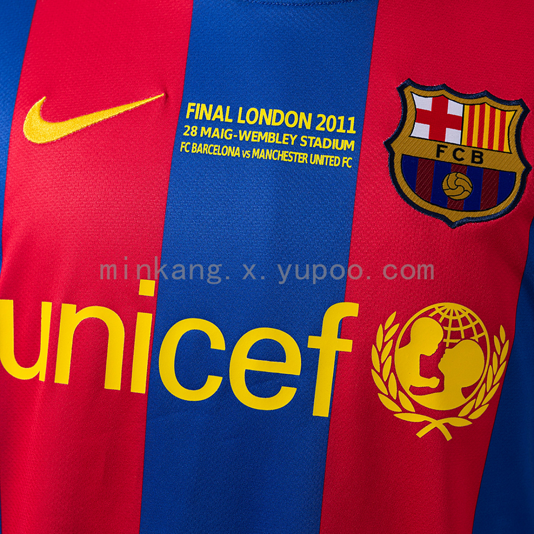 Barcelona 2010/11 Home Champions League Edition Long Sleeve Retro Jersey S-XXL 6
