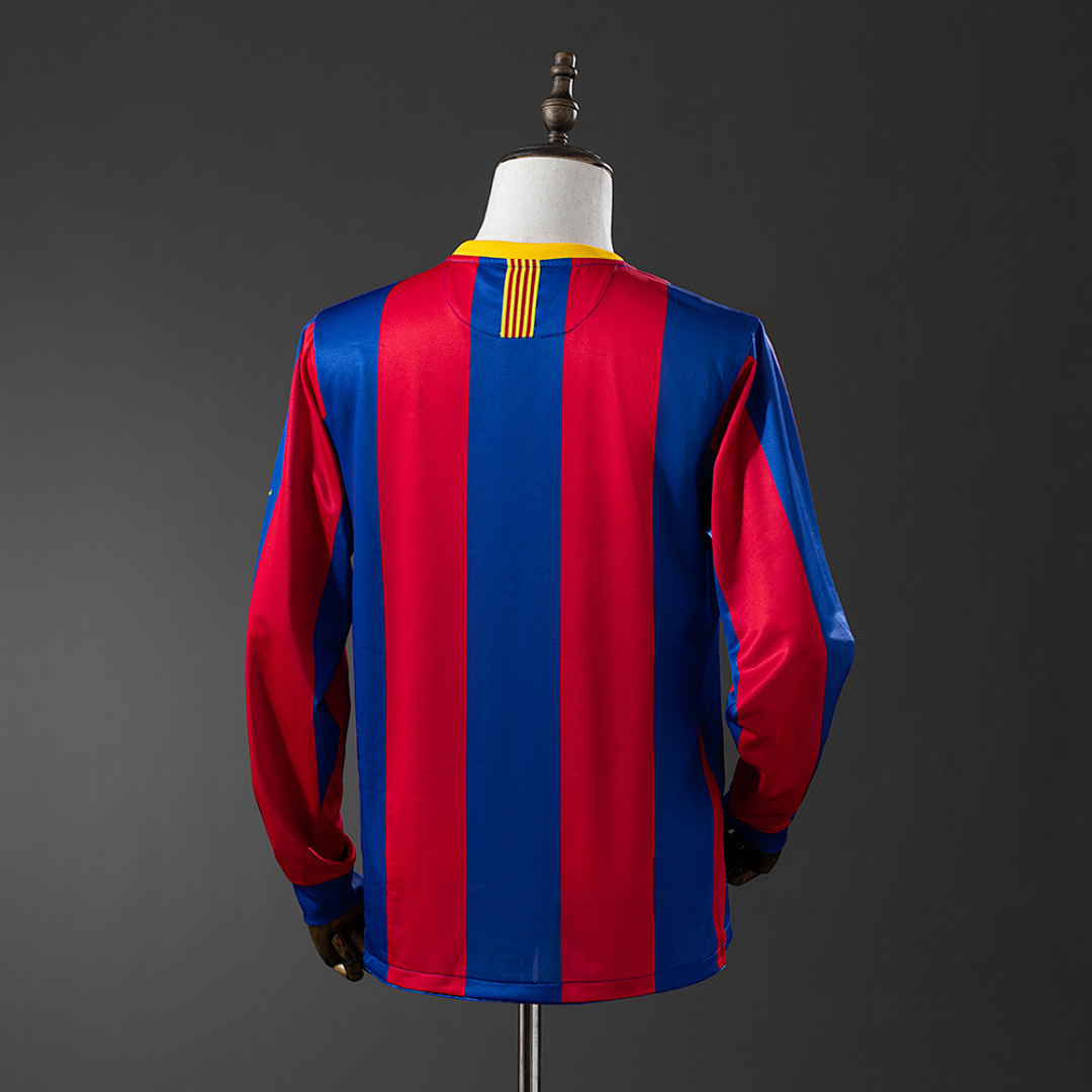 Barcelona 2010/11 Home Champions League Edition Long Sleeve Retro Jersey S-XXL 8