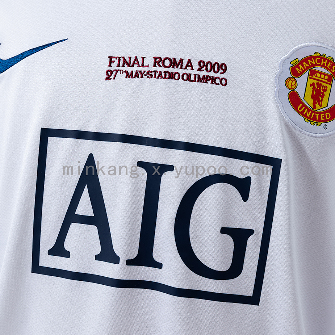 M-U 2008/09 Away Champions League Edition Long Sleeve Retro Jersey S-XXL 6