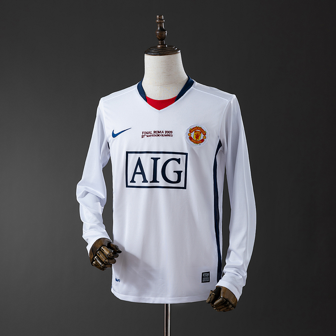 M-U 2008/09 Away Champions League Edition Long Sleeve Retro Jersey S-XXL 9