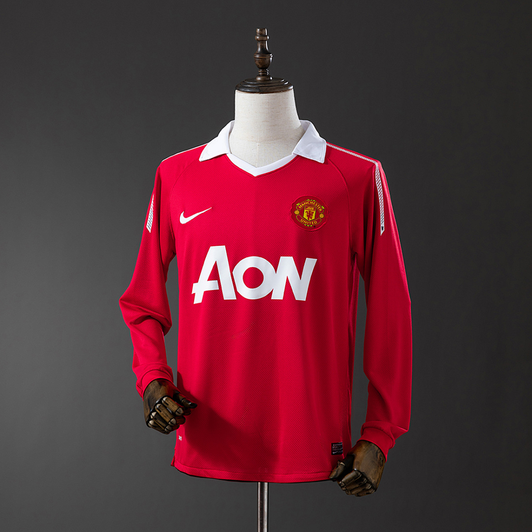 M-U 2010/11 Home Long Sleeve Retro Jersey S-XXL